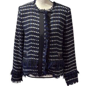 NWOT Halogen raw edge tweed jacket